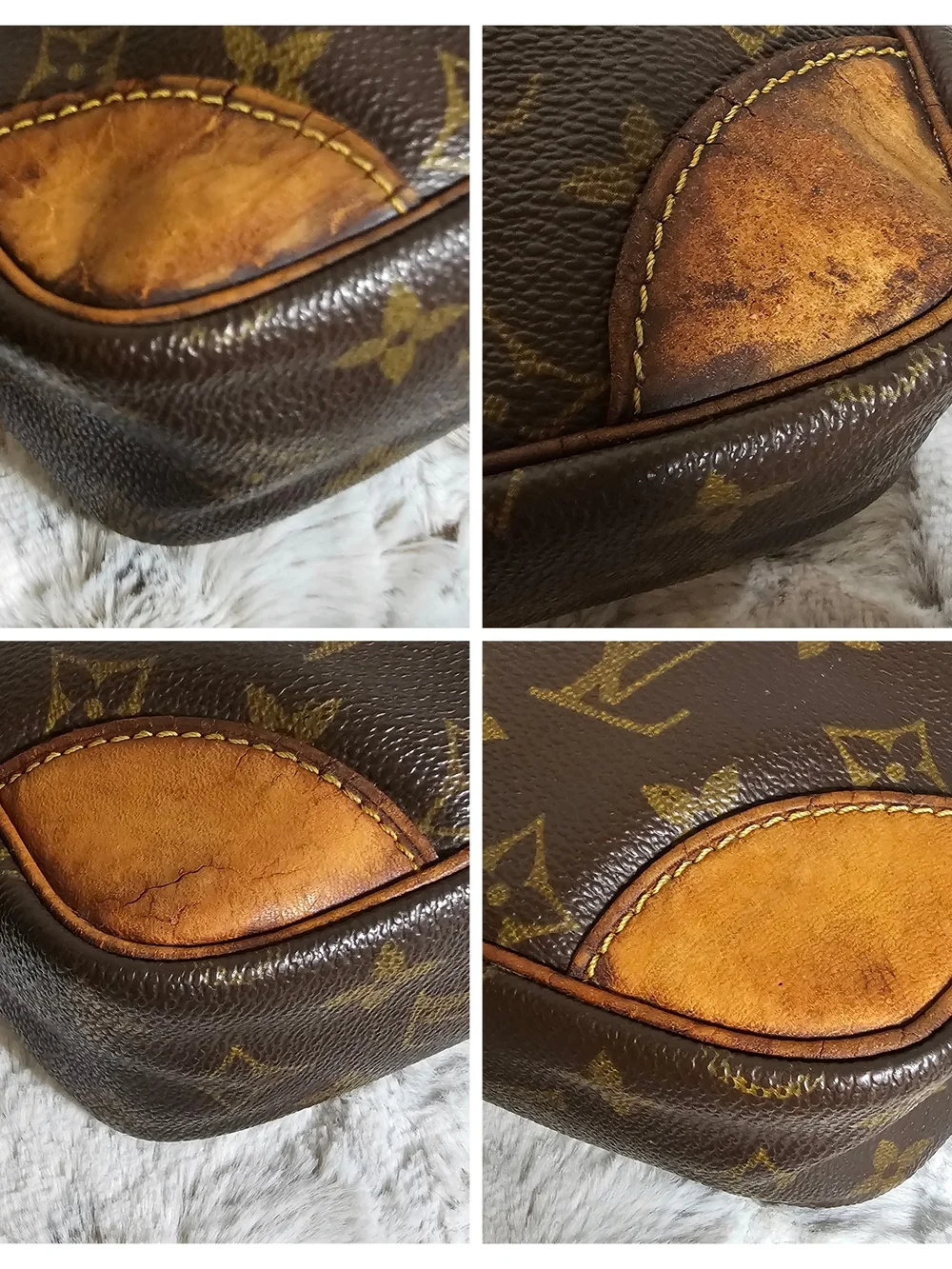 Louis Vuitton Monogram Canvas Toiletry Pouch in Brown and Tan With COA - Picture 13 of 14